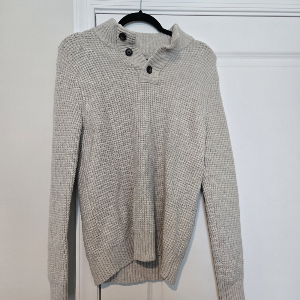 Old Navy Cream Sweater with Button Collar